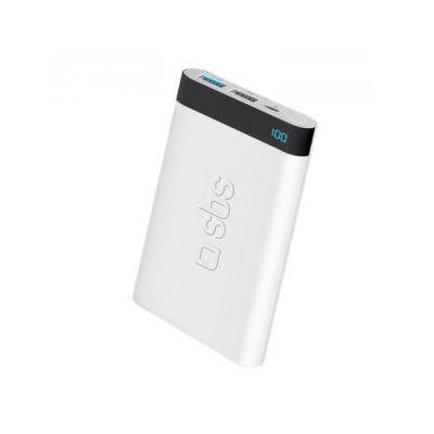 SBS 5000 mAh LED Pocket 2xUSB biały