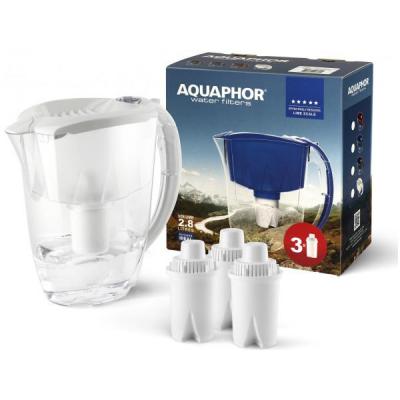 Aquaphor Dzbanek filtrujący Ideal 2,8 l + 3 szt wkładów B100-15 (kolor biały) >> DO 30 RAT 0% Z ODROCZENIEM NA CAŁY ASORTYMENT! RRSO 0% > BEZPIECZNE ZAKUPY Z DOSTAWĄ DO DOMU