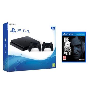 PlayStation 4 Slim 1TB + 2 x DualShock 4 + The Last of Us Part II