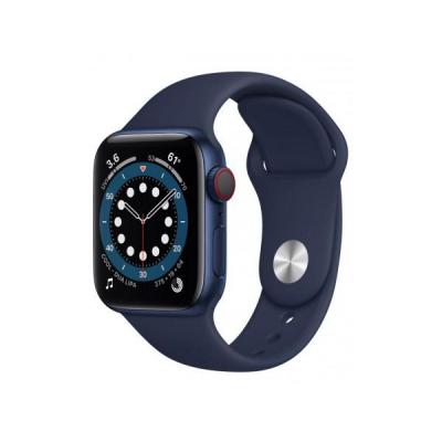 APPLE Watch Series 6 GPS + Cellular, 40mm Blue Aluminium Case with Deep Navy Sport Band - Regular