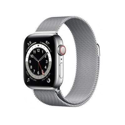APPLE Watch Series 6 GPS + Cellular, 40mm Silver Stainless Steel Case with Silver Milanese Loop