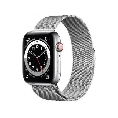 APPLE Watch Series 6 GPS + Cellular, 44mm Silver Stainless Steel Case with Silver Milanese Loop