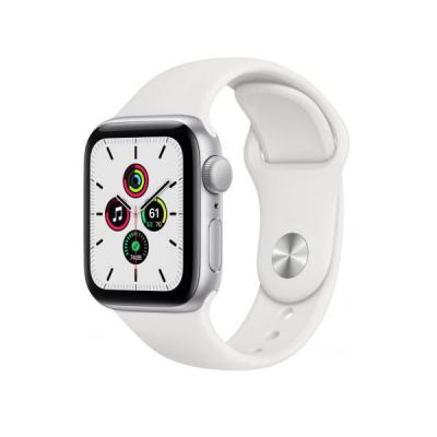 APPLE Watch SE GPS, 40mm Silver Aluminium Case with White Sport Band - Regular
