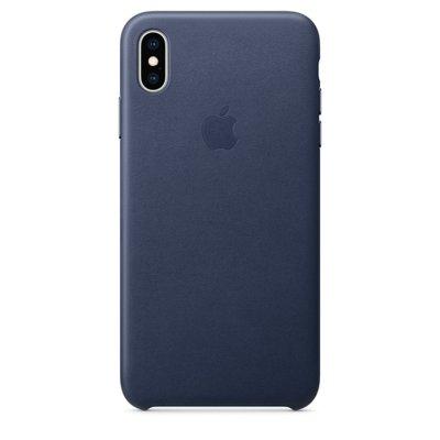 Produkt z outletu: Etui APPLE Leather Case do Apple iPhone XS Max Nocny Błękit MRWU2ZM/A