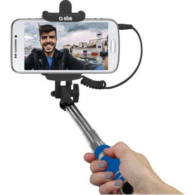 Produkt z outletu: Kijek do selfie SBS Mini Selfie Stick Jack 3,5 mm Niebieski TESELFISHAFTMINIA