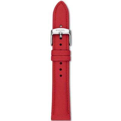 Produkt z outletu: Pasek do zegarka FOSSIL skórzany damski S181322 18mm Czerwony