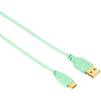 Produkt z outletu: Kabel HAMA USB-C - USB 2.0 A Flexi-slim (wtyk-wtyk) 0.75m Zielony