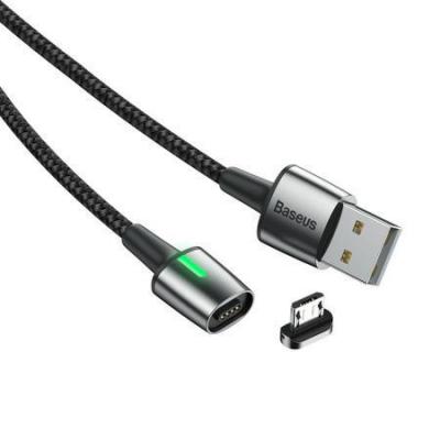 magnetyczny USB-microUSB Zinc 1,5 A 2 m czarny CAMXC-B01