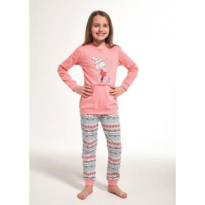 Piżama cornette kids girl 594/107 walk dł/r 86-128 rozmiar: 122-128, kolor: różowy, cornette