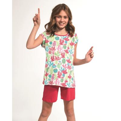 Piżama cornette kids girl 357/79 cactus kr/r 86-128 rozmiar: 110-116, kolor: różowy, cornette