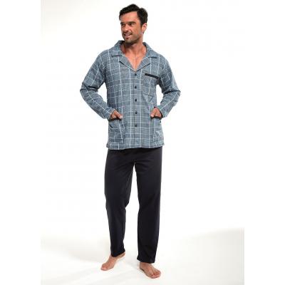 Piżama cornette 114/39 dł/r m-2xl rozpinana rozmiar: l, kolor: jeans, cornette