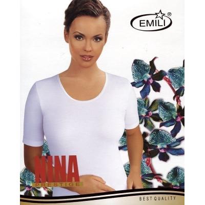 Koszulka emili nina xxl-xxxl czarna, beżowa rozmiar: 2xl, kolor: czarny/nero, emili