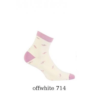 Skarpety gatta cottoline wiosenno-letnie dziewczęce wzorowane g44.59n 11-15 lat rozmiar: 26-38, kolor: kremowy/off white, gatta