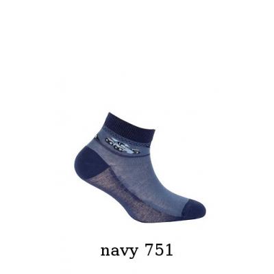 Skarpety gatta cottoline wiosenno-letnie chłopięce wzorowane g24.n59 2-6 lat rozmiar: 21-23, kolor: granatowy/navy, gatta