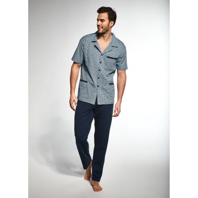 Piżama cornette 318/33 rozpinana kr/r s-2xl rozmiar: m, kolor: jeans, cornette