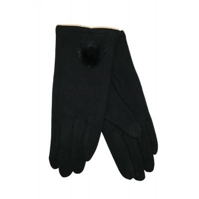 Rękawiczki yo! r-129 pompon rozmiar: 23 cm, kolor: czarny/nero, yo!
