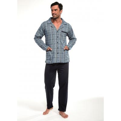 Piżama cornette 114/16 dł/r m-2xl rozpinana rozmiar: xl, kolor: jeans, cornette