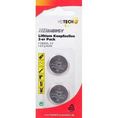 Bateria HEITECH Heienergy Lithium Button Cells 2 pc. pac. CR2025