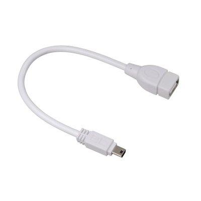 Adapter HAMA Mini USB B WT. - USB A GN. Biały