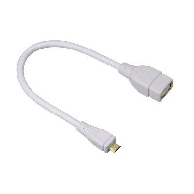 Adapter HAMA Micro USB B WT. - USB A GN. Biały