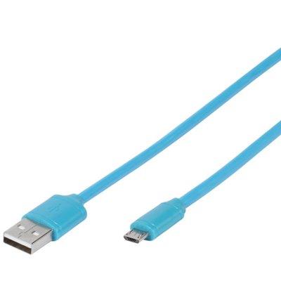 Kabel VIVANCO USB - microUSB 1m Niebieski