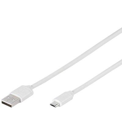 Kabel VIVANCO USB - microUSB 1m Biały