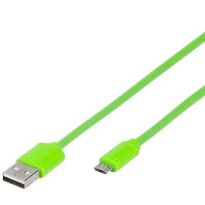 Kabel microUSB VIVANCO USB - microUSB 1m Zielony