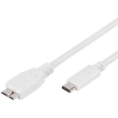 Kabel VIVANCO 45275 USB typ C - micro USB 3.0 1m Biały