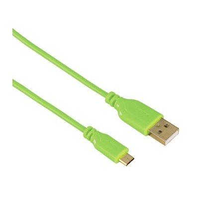 Kabel micro USB HAMA USB 2.0 Flexi-slim 180 stopni Zielony