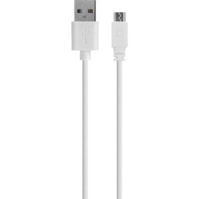 Kabel XQISIT Charge & Sync micro USB 300cm Biały