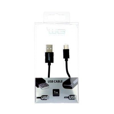 Kabel WG USB C - USB A (wtyk - wtyk) 1m Czarny