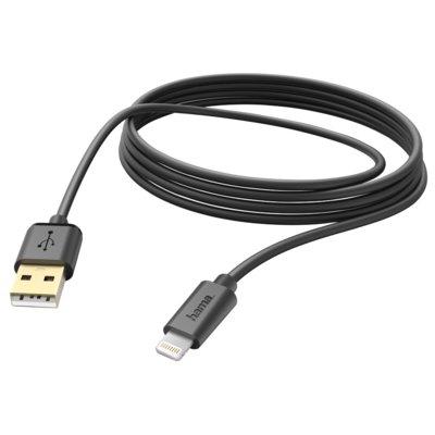Kabel HAMA USB - Lightning (wtyk - wtyk) 3m Czarny