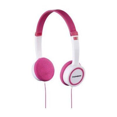 Słuchawki przewodowe THOMSON HED1105 Różowo-biały