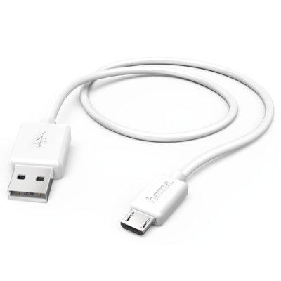 Kabel HAMA do ładowania i synchronizacji, mikro USB, 1,4 m, biały