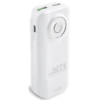 Powerbank PURO Fast Charger 5200 mAh, 2 x USB, 2.4A (FCBB52C4WHI) Biały