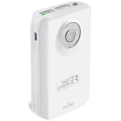 Powerbank z latarką PURO Fast Charger 9000 mAh, 2 x USB, 2.4A (FCBB90C1WHI) Biały