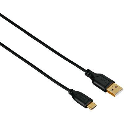 Kabel HAMA USB-C - USB 2.0 A Flexi-slim (wtyk-wtyk) 0.75m Czarny