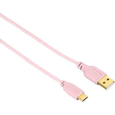 Kabel HAMA USB-C - USB 2.0 A Flexi-slim (wtyk-wtyk) 0.75m Różowy