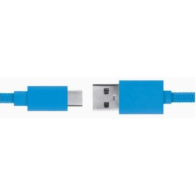 kabel USB XQISIT 30121 Cotton Cable Type C 3.0 to USB A 180cm Niebieski
