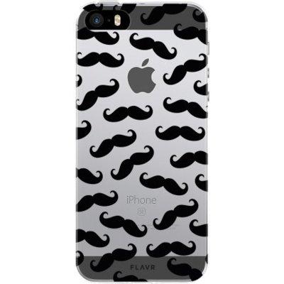 Etui FLAVR iPlate Moustaches do Apple iPhone 5/5s/SE Czarny (28698)