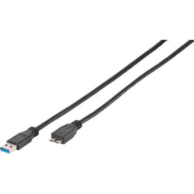 Kabel VIVANCO 45238 USB A - USB micro B USB 3.1 czarny 1,8m