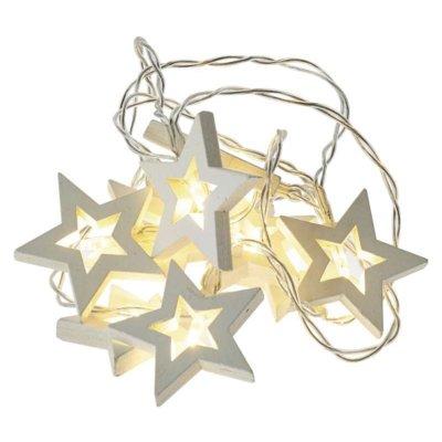 Oświetlenie świąteczne EMOS Girlanda drewniane gwiazdy 2xAA WW Timer ZY2061