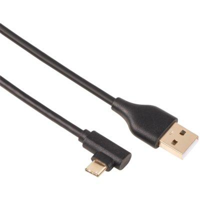 Kabel HAMA USB Typ-C 2.0 - USB -A/1m (wtyk kątowy)