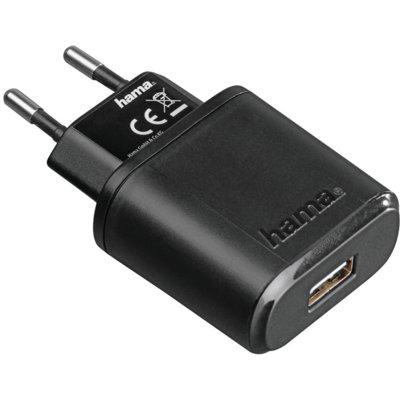 Ładowarka sieciowa HAMA Auto-Detect 1xUSB Czarny + kabel USB - microUSB