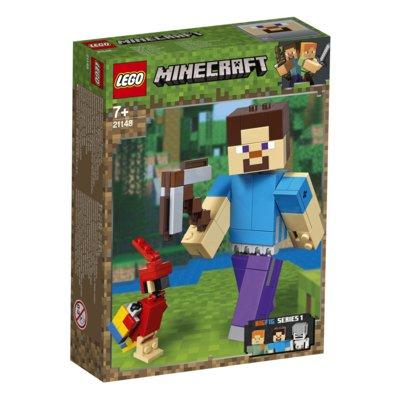 LEGO Minecraf 21148 BigFig - Steve z papugą