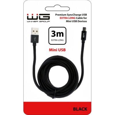 Kabel WG USB - mini USB 3m Czarny