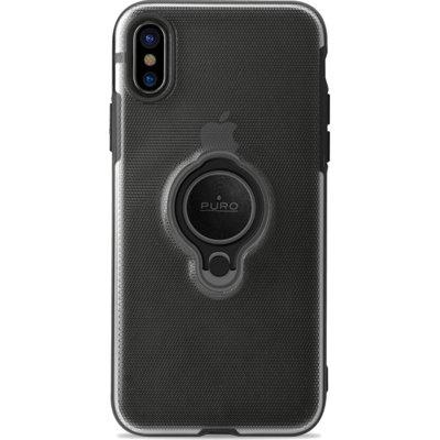 Etui PURO Magnet Ring Cover do Apple iPhone XS/X Czarny IPCXCMAGRINGBLK