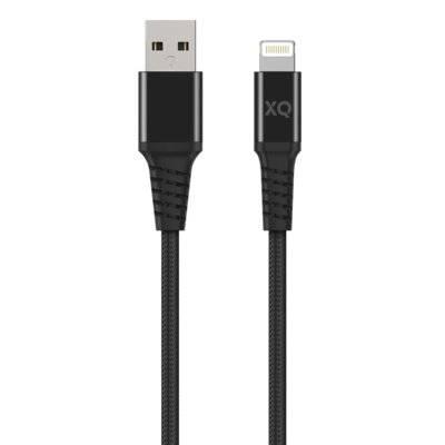 Kabel XQISIT Extra Strong Braided Lightning - USB A 2m Czarny