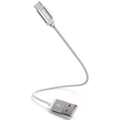 Kabel HAMA Ładujący/data USB typ C 0.2m Biały