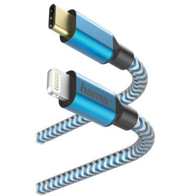 Kabel HAMA Ładujący/data Reflected USB typ C - Lightning 1.5m Niebieski